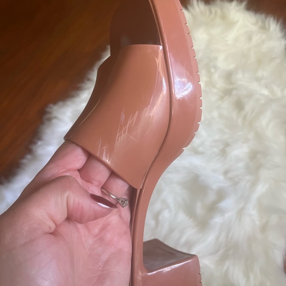 Steve Madden harlin heel sandal slides in color camel - Picture 7 of 8